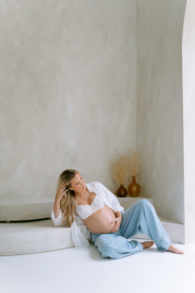 Studio maternity photography session in Columbia South Carolina