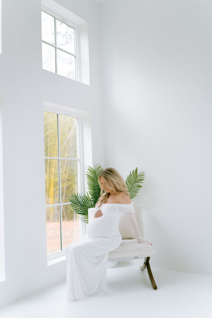 Studio maternity photography session in Columbia South Carolina